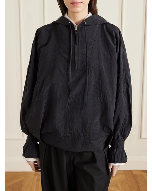 Co. Blue Embellished Recycled-Shell Half-Zip Jacket