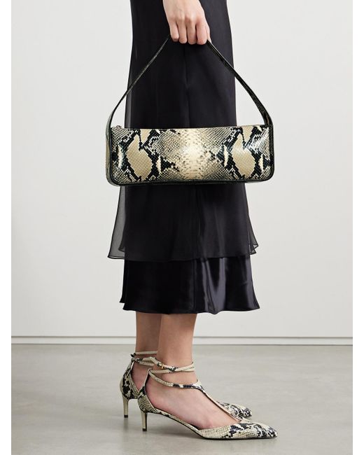Khaite Metallic Lori Snake-Effect Leather Shoulder Bag