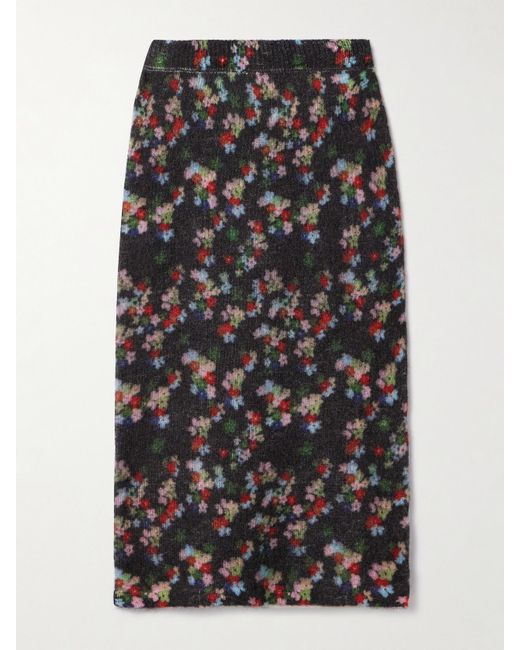 BERNADETTE Black Edouard Midirock Aus Einer Mohairmischung Mit Blumenprint