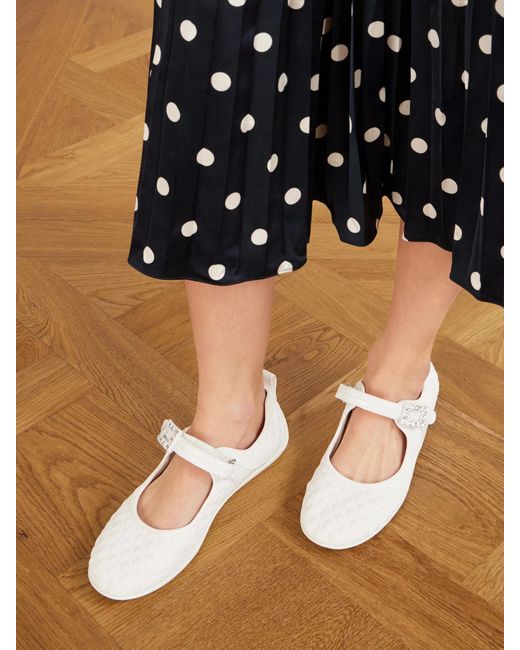 Roger Vivier Natural Viv Low Buckled Leather And Rubber-Trimmed Twill Ballet Flats