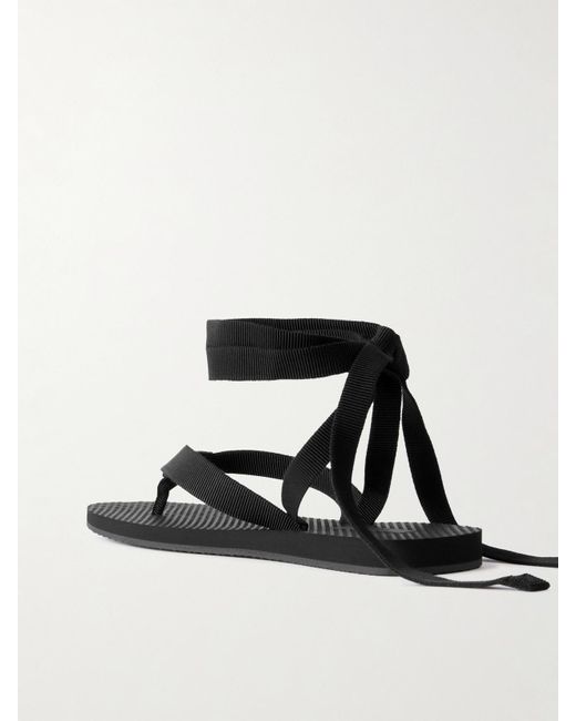 サンダル・ミュール [The Row] Dune Thong Sandals In Gros Grain Dune grosgrain thong sandals in red - The Row | Mytheresa