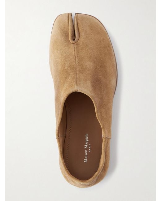 Mocassins Convertibles À Bouts Fendus En Daim Tabi Maison Margiela en coloris White