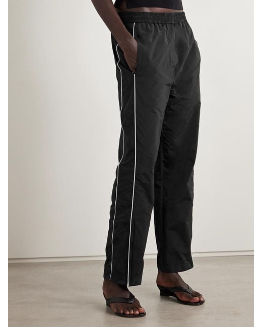 Tibi Black Shell Track Pants