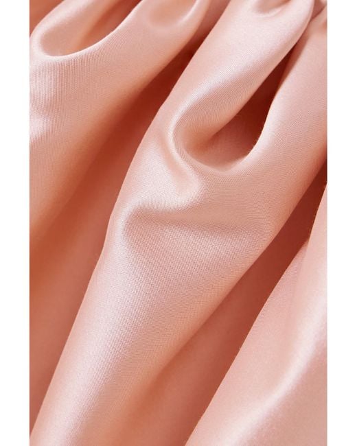 Zimmermann Pink Matchmaker Gathered Silk And Wool-Blend Mini Dress