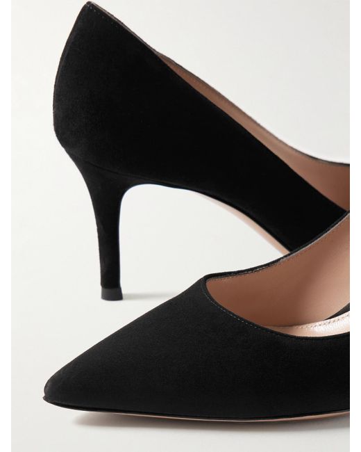 Gianvito Rossi Black Gianvito 70 Suede Pumps