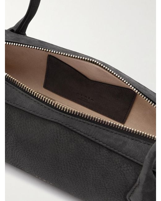 Alaïa White Le Teckel Medium Nubuck Shoulder Bag