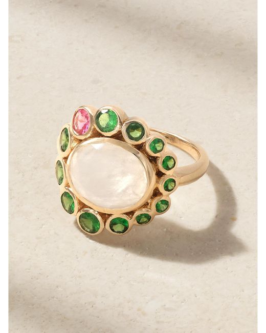 Pascale Monvoisin Metallic Jasmine 9-Karat Multi-Stone Ring