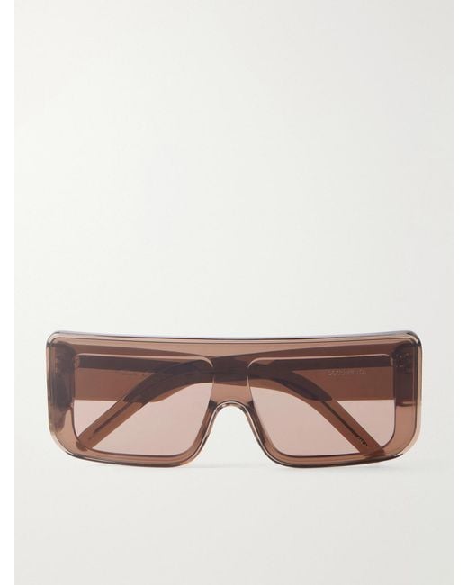 Rick Owens Pink Documta Square Frame Acetate Sunglasses
