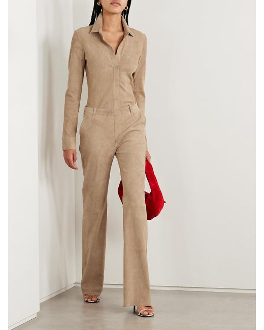 Stouls Natural Oswald Hose Mit Geradem Bein Aus Veloursleder