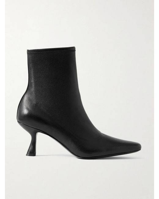 Loeffler Randall Black Thandy Leather Ankle Boots
