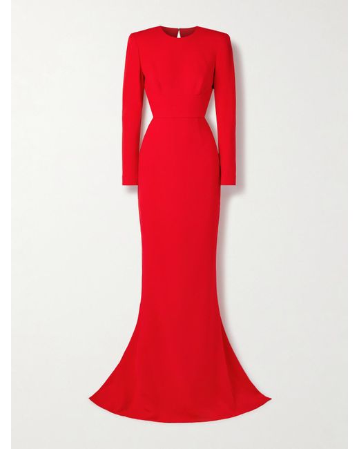 Stella McCartney Red Open-Back Crepe Gown