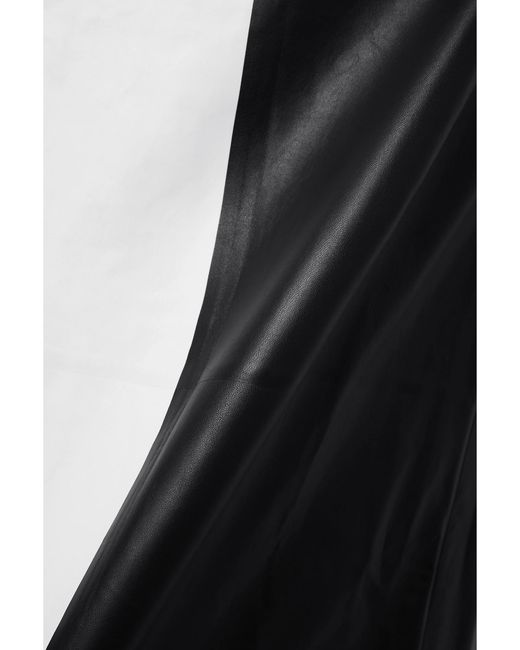 Gabriela Hearst Black + Net Sustain Currie Cutout Two-tone Leather Maxi Dress