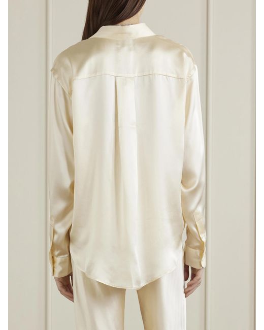 Comme Si Natural La Classica Silk-Charmeuse Shirt