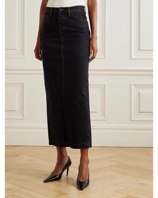 Wardrobe NYC Black Denim Maxi Skirt