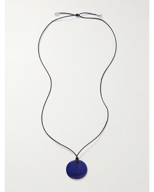 Sophie Buhai Blue Full Moon, Cord And Lapis Lazuli Necklace