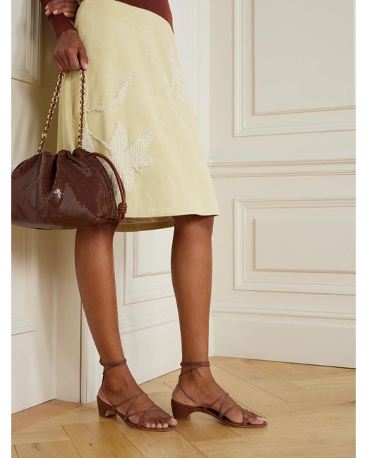 Manolo Blahnik White Dellasan 30 Leather Sandals