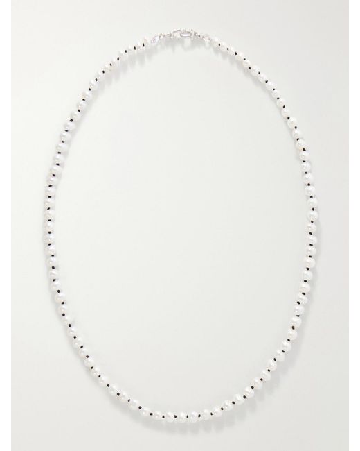 Loren Stewart White Sterling And Pearls Necklace