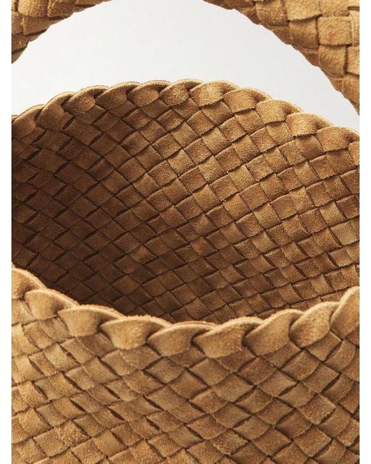 Bottega Veneta Natural Cabat Beuteltasche Aus Intrecciato-Veloursleder