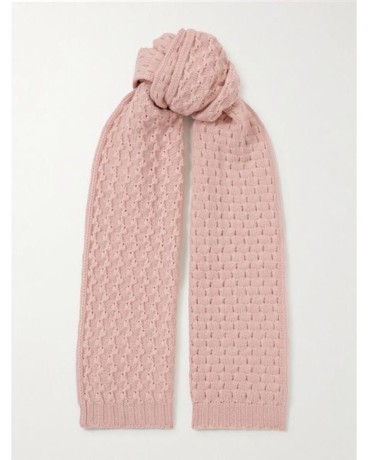 Loro Piana Pink Valle Schal Aus Kaschmir