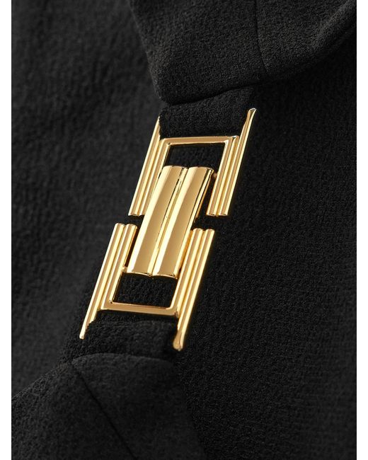 Rebecca Vallance Black Freyja Cutout Embellished Crepe Mini Dress