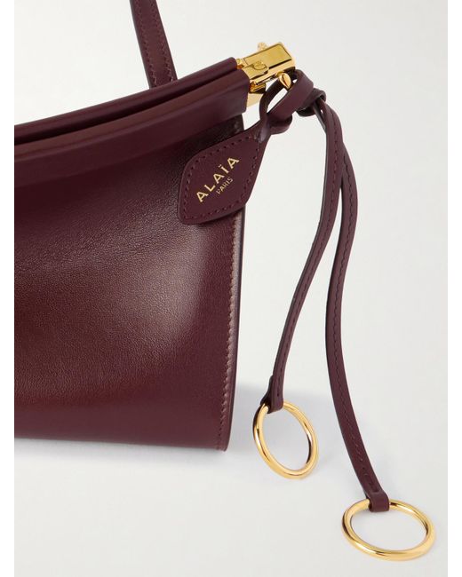 Alaïa Purple Click E/W Medium Leather Shoulder Bag