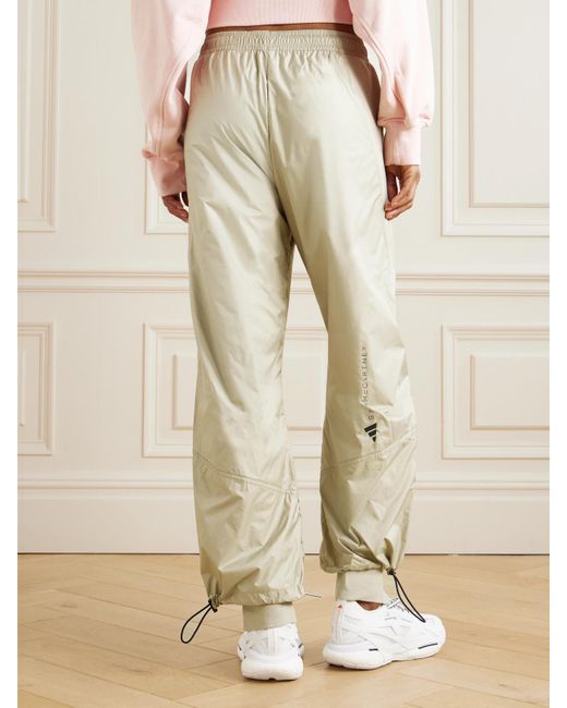 Adidas By Stella McCartney Natural Truecasuals Shell-Paneled Organic Cotton-Blend Fleece Track Pants