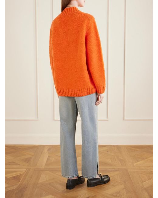 The Elder Statesman Orange Sundance Brushed Cashmere Sweater