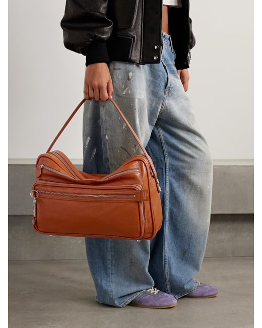 Sac À Main En Cuir À Ornement Medium Acne en coloris Brown
