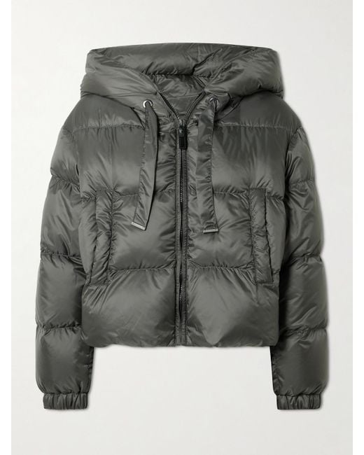 Max Mara Gray The Cube Seie Hooded Quilted Shell Down Jacket
