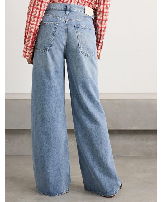 Citizens of Humanity Blue Paloma Hoch Sitzende Jeans Mit Weitem Bein