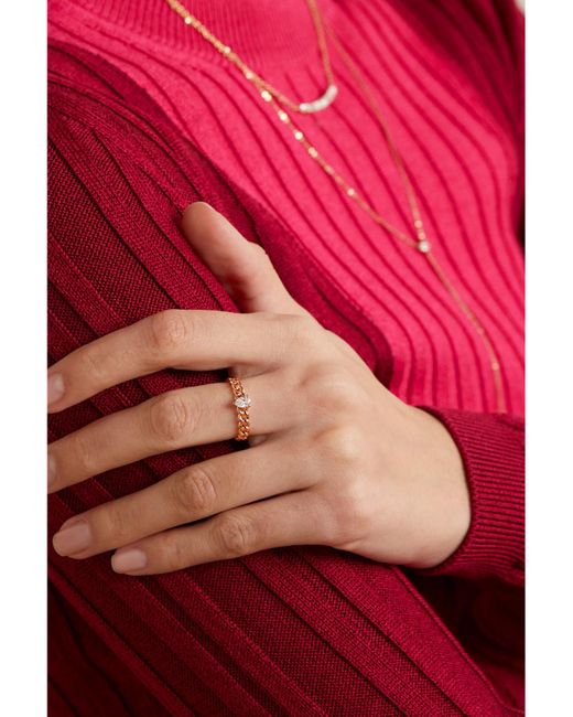 Anita Ko Natural Ring Aus 18 Karat Roségold Mit Diamant