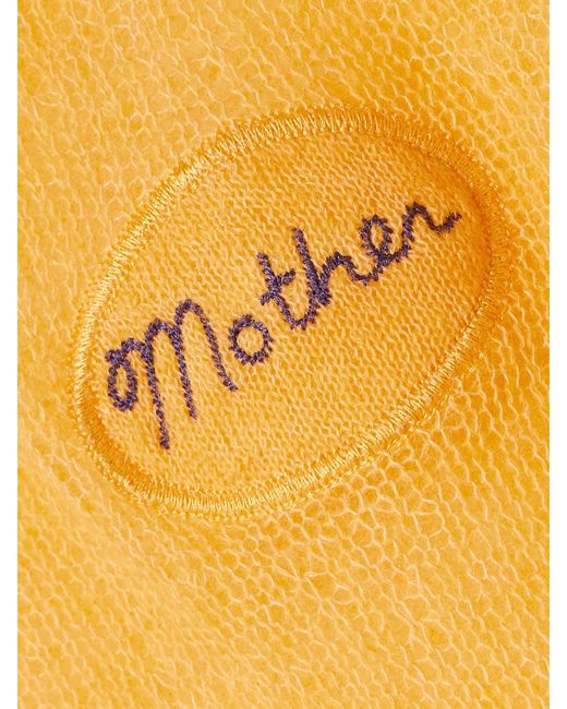 Mother Yellow Embroidered Open-Knit Alpaca-Blend Sweater