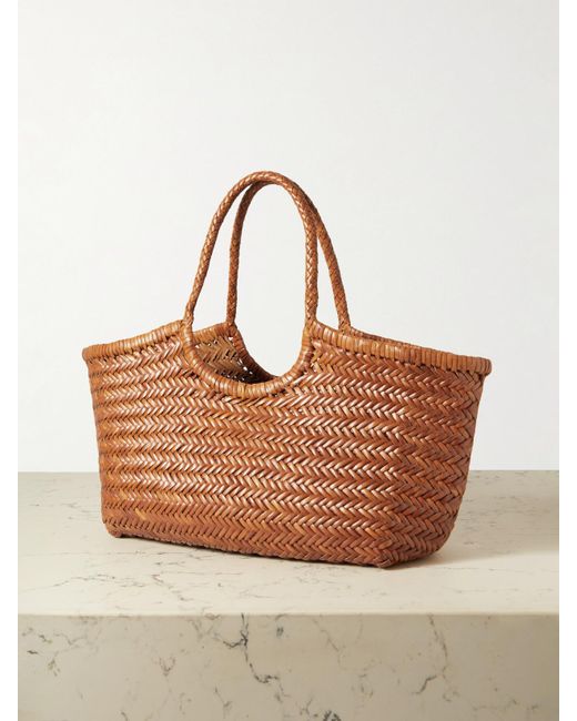 Dragon Diffusion Brown Nantucket Large Woven Leather Tote