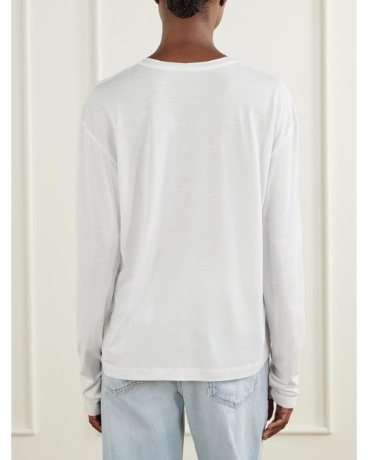 Totême  White Lyocell And Cotton-Blend Jersey T-Shirt