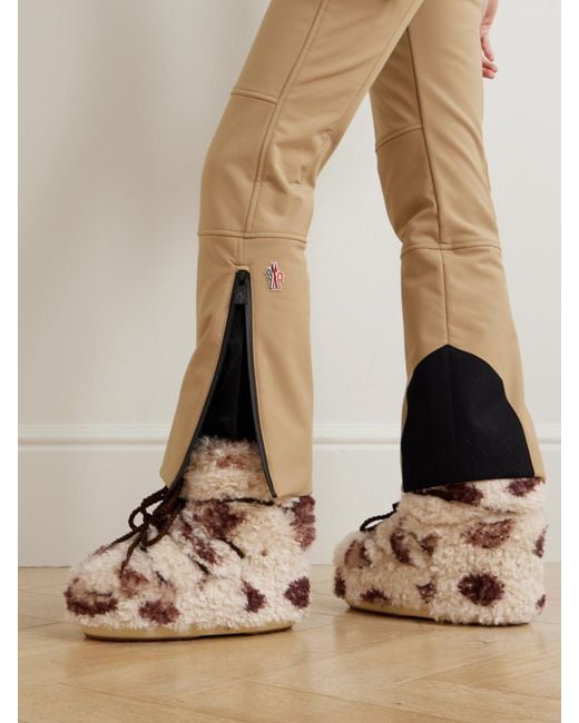 Moon Boot Natural Icon Low Cow-Print Fleece S