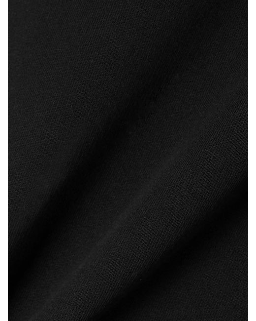 Moncler Black Glossed-Shell Trimmed Cotton-Jersey Hoodie