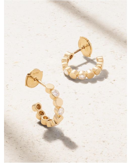 Messika Natural D-Vibes Mini 18-Karat Diamond Hoop Earrings