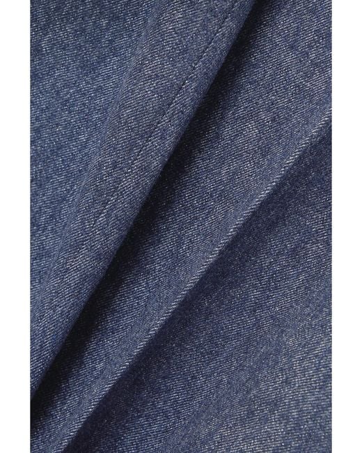 Michael Kors Blue Haylee Wool-Blend Flared Pants