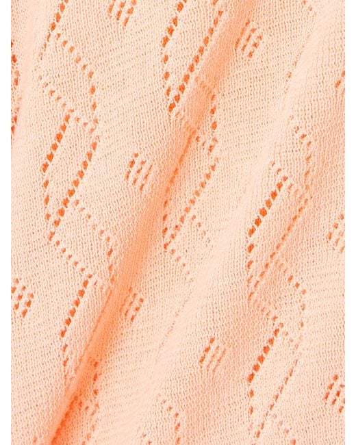 Chloé Pink Pointelle-Knit Cotton Tank And Cardigan Set