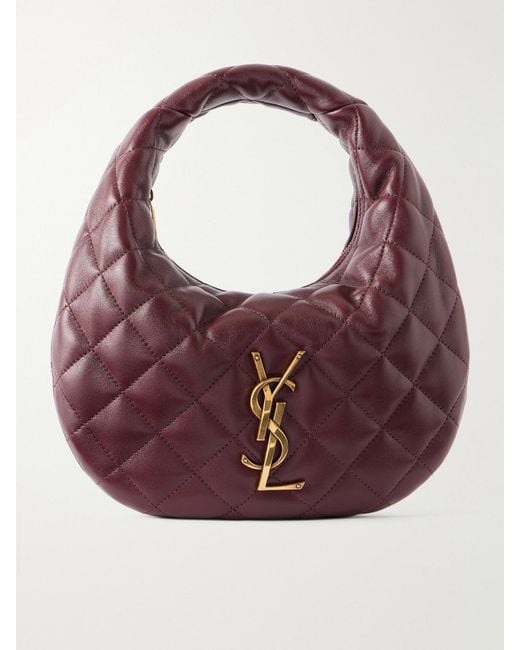 Saint Laurent Purple Icare Matelassé Leather Tote