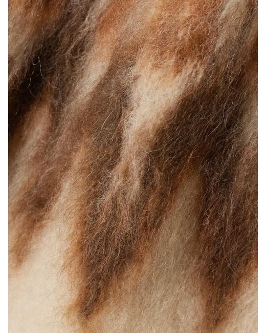 Isabel Marant Brown Natania Gebürsteter Strickpullover Mit Fair-Isle-Intarsienmuster