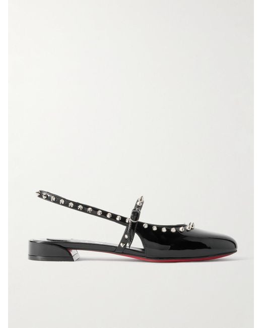 【送料&関税込】Christian Louboutin DACcolletAC Janispikes 5 Christian Louboutin Sweet Janispikes Studded Patent-Leather