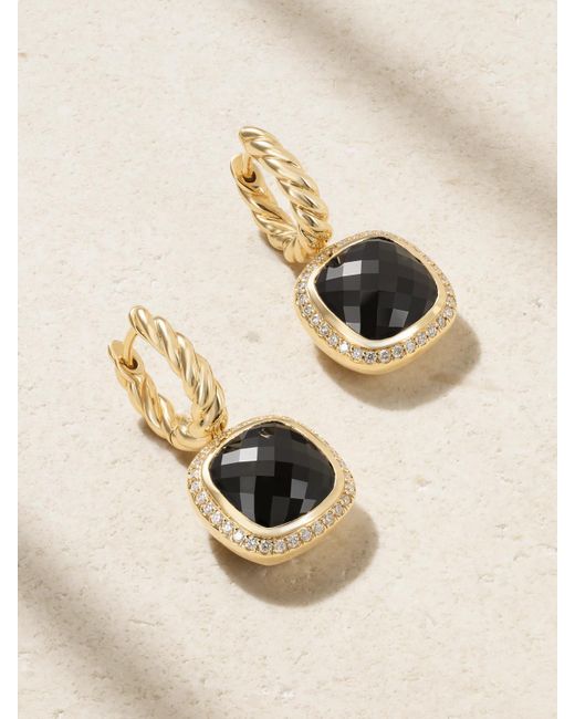David Yurman Natural Albion 18-Karat, Onyx And Diamond Earrings