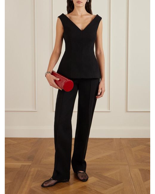 Proenza Schouler Black Zee Scuba Straight-Leg Pants