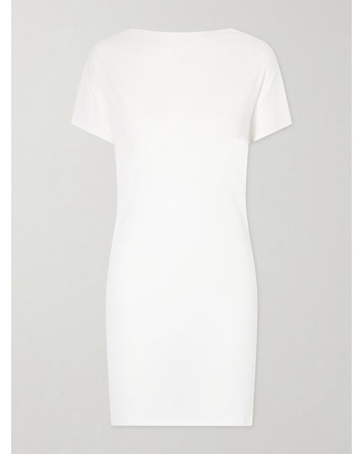 Jacquemus White La Robe Mistral Open-Back Crepe Mini Dress