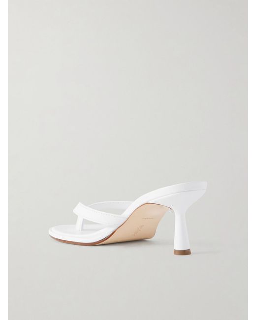 Aeyde White Daphne Leather Sandals