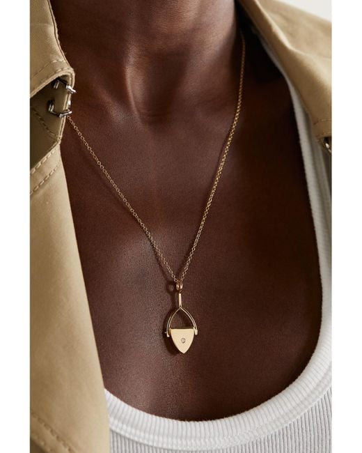 Mateo Natural Flip 14-Karat, Pearl And Diamond Necklace