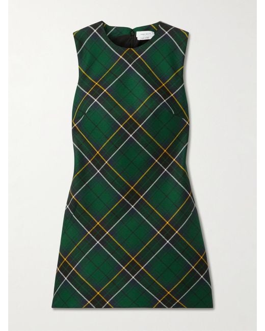 Alexander McQueen Green Minirock Aus Wolle Mit Karomuster