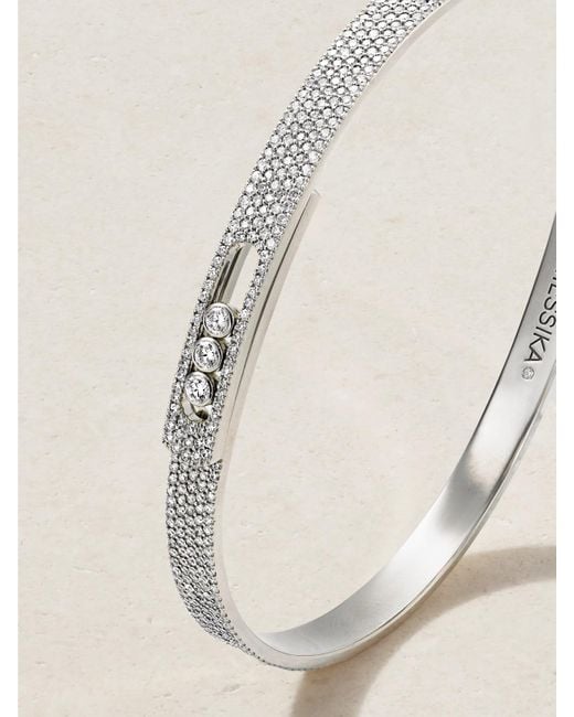 Messika Natural Move Noa Armreif Aus 18 Karat Weißgold Mit Diamanten