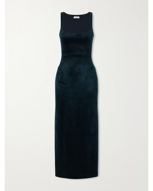 Alaïa Blue Velvet Midi Dress